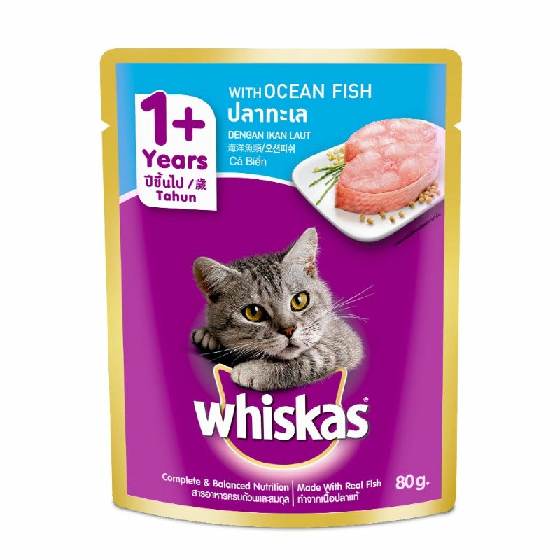 Adult (1+ Year) Wet Cat Food – Ocean Fish – (80G X 28 Pouches) Cat