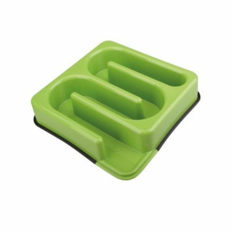 Anti-Scoff Labyrinth Square Feeding Bowl – Green (1200 Ml) Bowls & Feeders