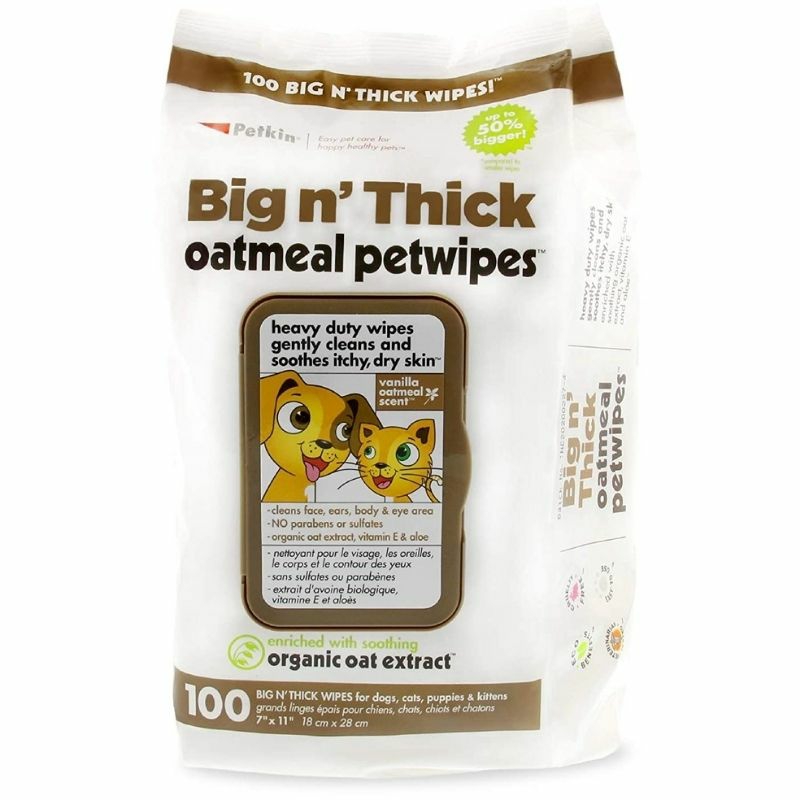 Big N’ Thick Petwipes – Oatmeal (100 Wipes) Dogs