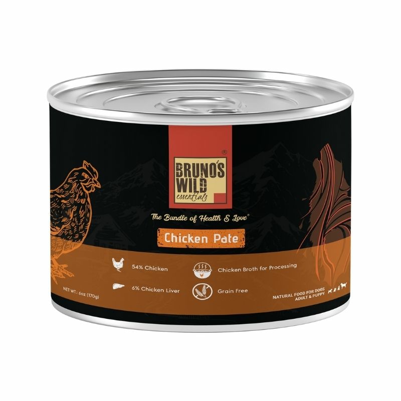 Bruno’s Wild Essentials Wet Dog Food – Chicken Pate (170G) Dogs