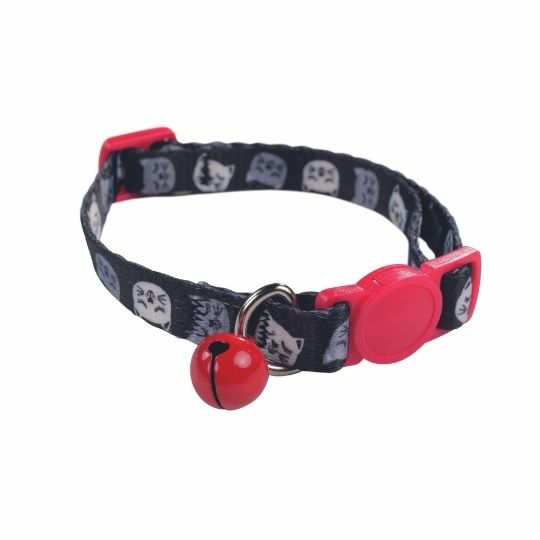 Cat Collar – Zany Eco Collar (Black And Red) Cat