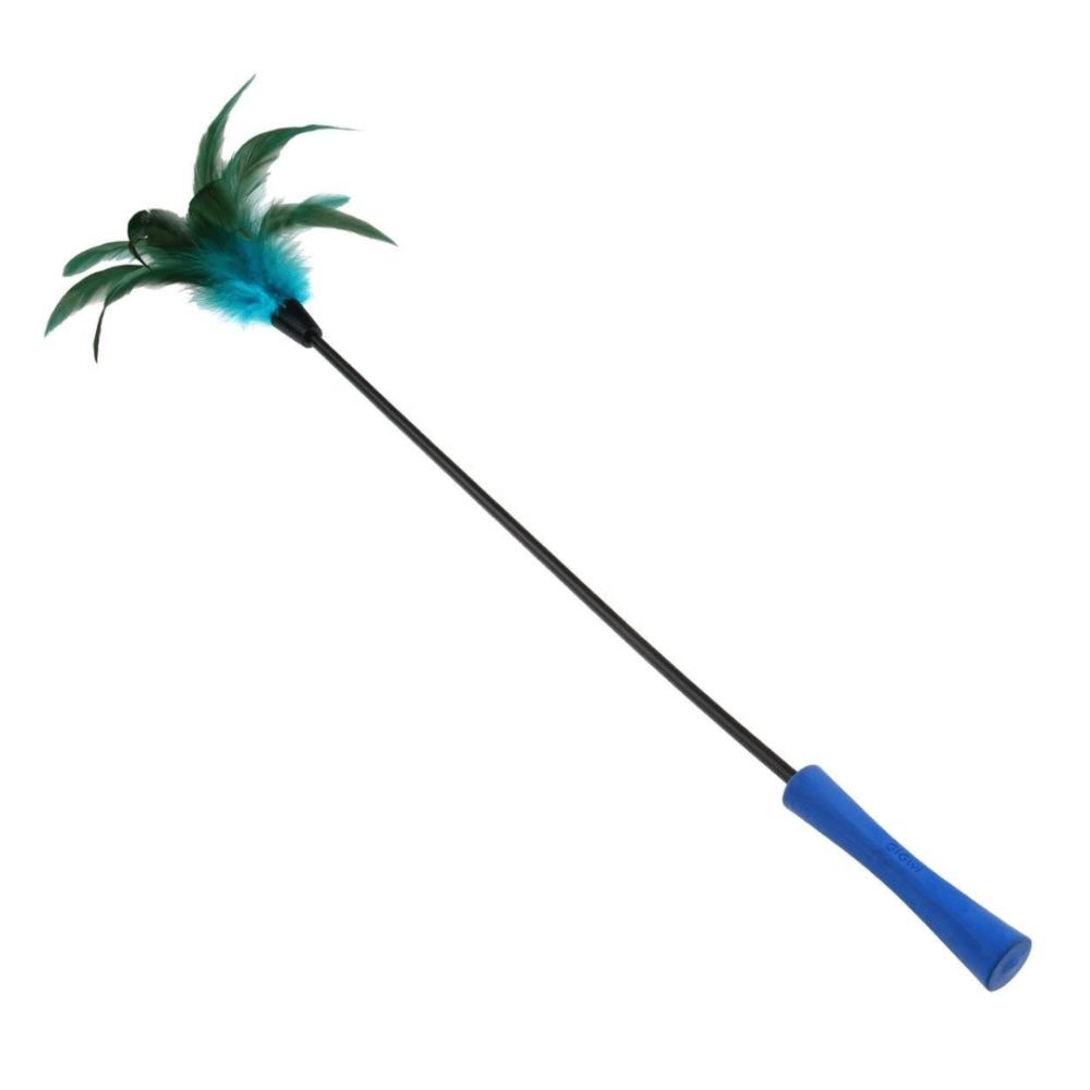 Cat Toys – Cat Wand ‘Feather Teaser’ – Blue Feather Cat