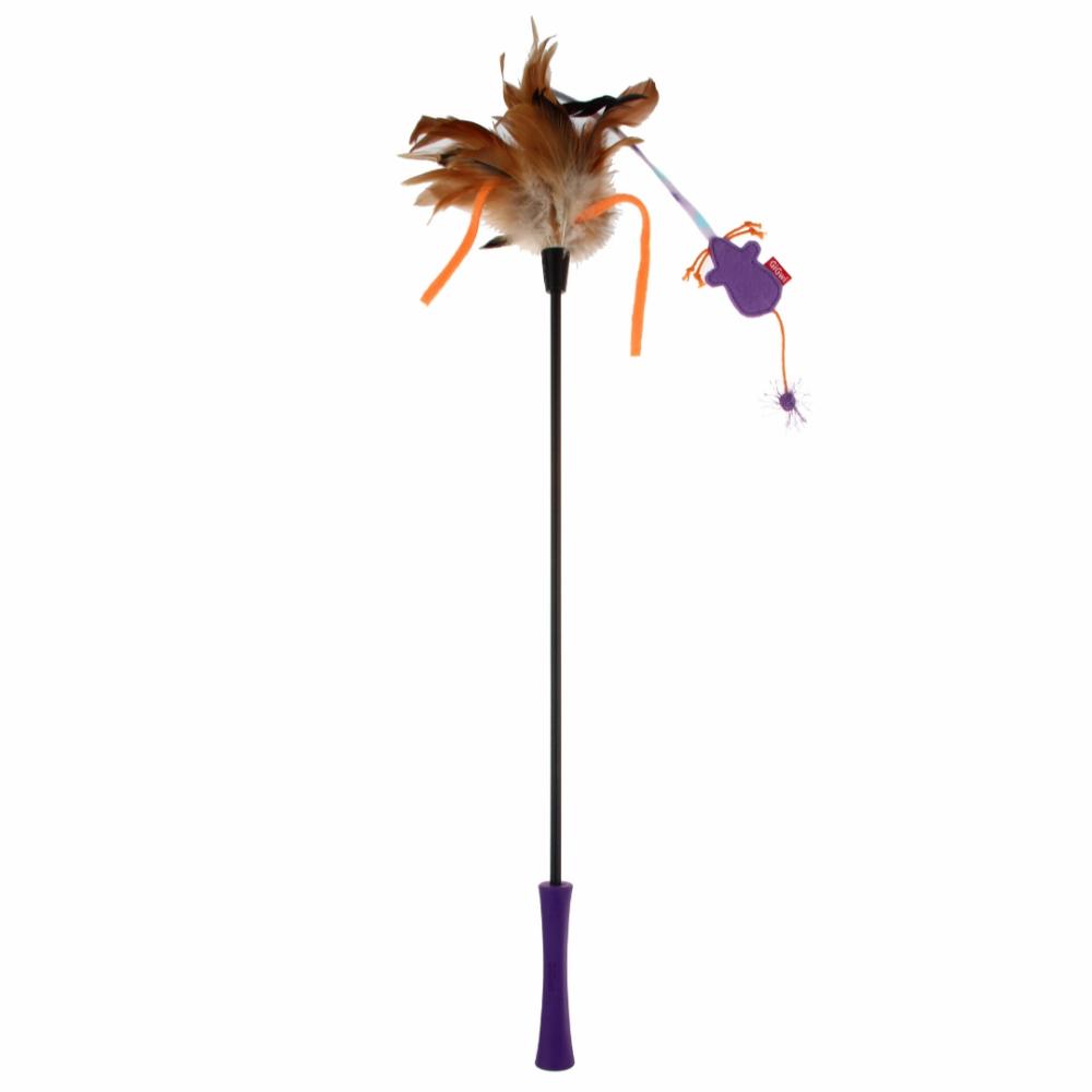 Cat Toys – Cat Wand ‘Feather Teaser’ – Mouse Cat