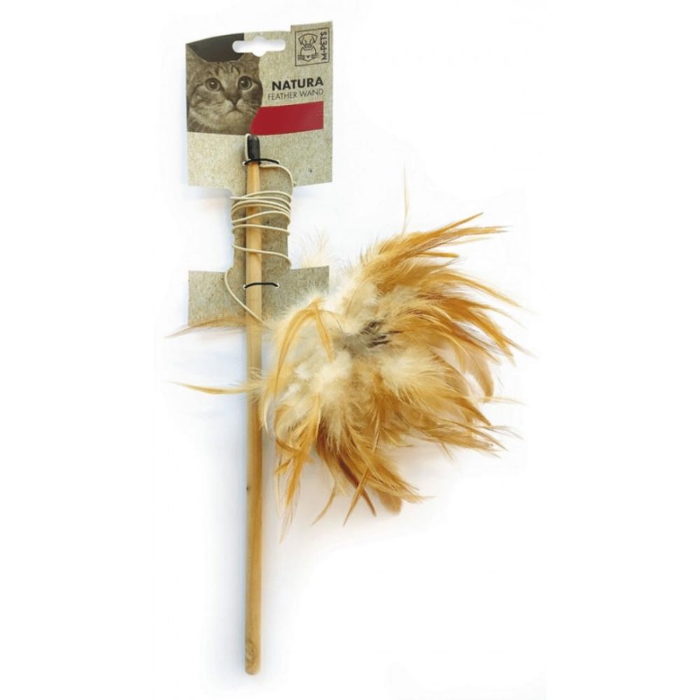 Cat Toys – Cat Wand Feather Teaser – Natura Feather Cat