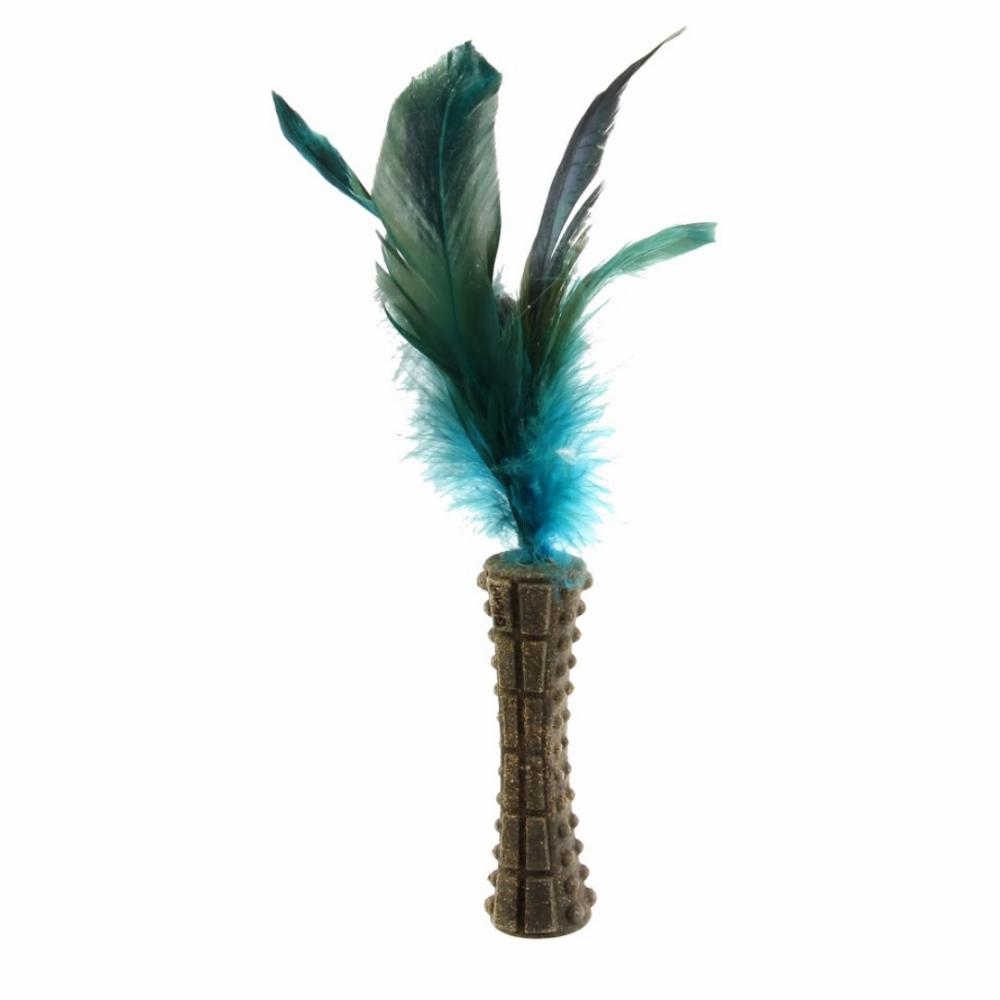 Cat Toys – Catnip ‘Johnny Stick’ W/Natural Feather Cat