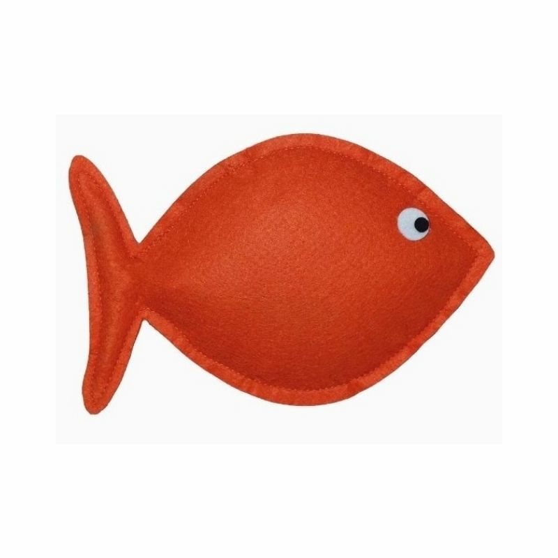 Cat Toys – Fish Toy With Catnip (Orange) Cat