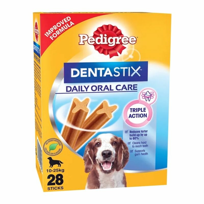 Dentastix Dog Treat Oral Care For Adult Medium Breed (10-25 Kg), (28 Sticks) 720G Monthly Pack Dental Treats