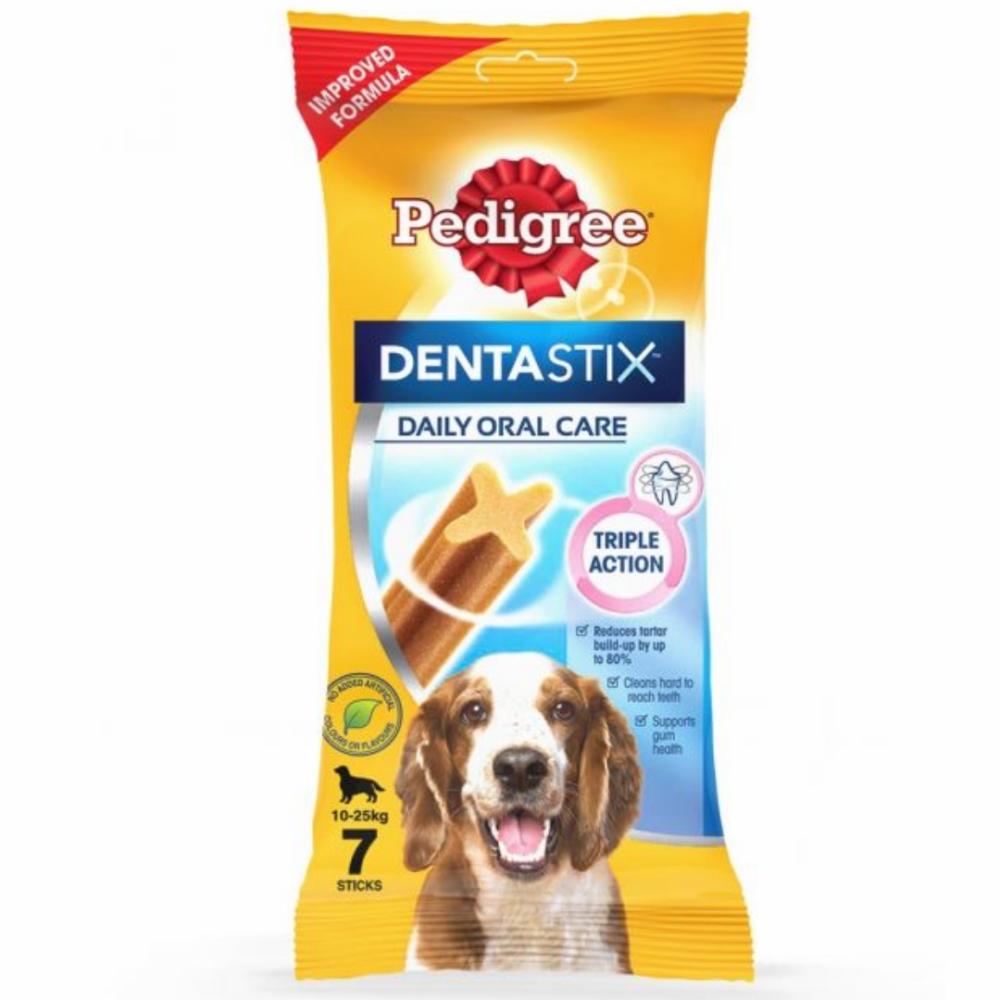 Dentastix Dog Treat Oral Care For Adult Medium Breed (10-25 Kg), (7 Sticks) 180G Weekly Pack Dental Treats