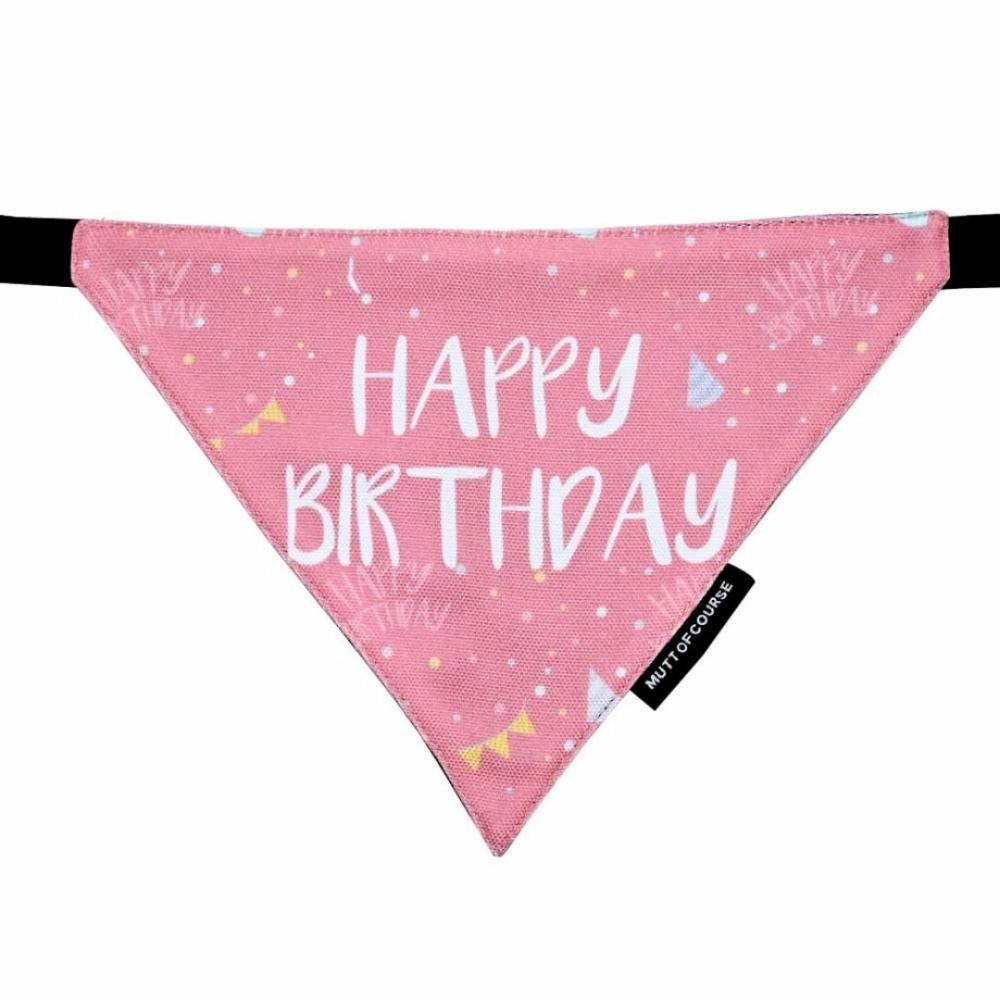 Dog Bandana – Happy Birthday (Pink) Accessories