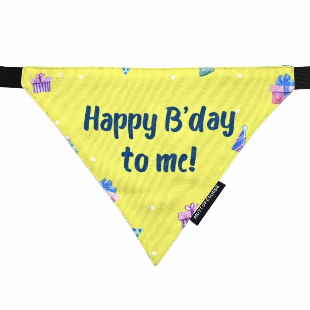 Dog Bandana – Happy Birthday (Yellow) Accessories