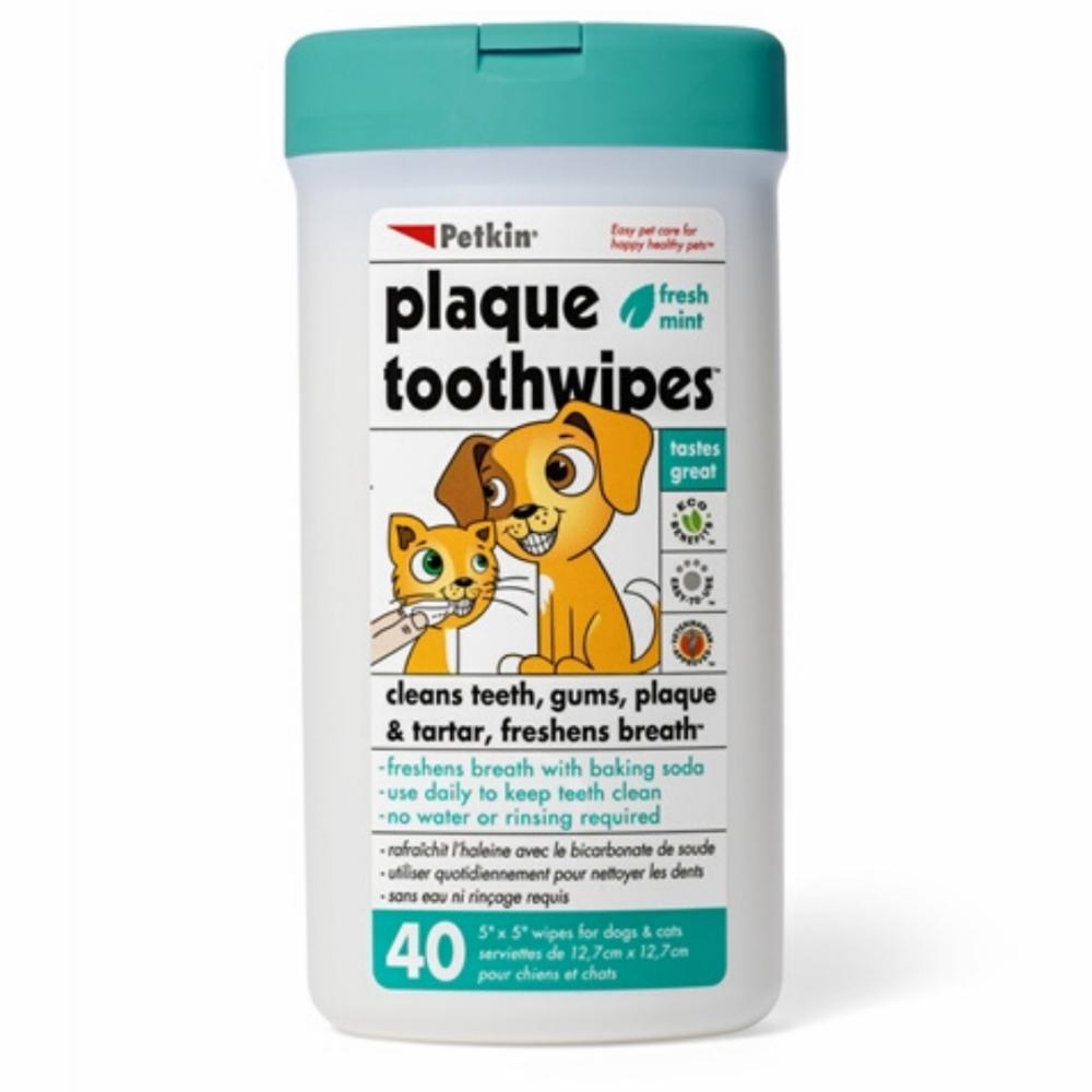 Dog & Cat Plaque Toothwipes For Cats & Dogs 40 Counts Dogs