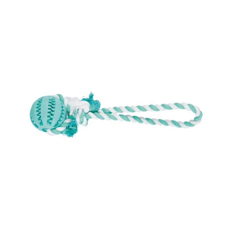 Dog Toys – Denta Fun Playing Rope With Ball (Mint Flavor) Dogs