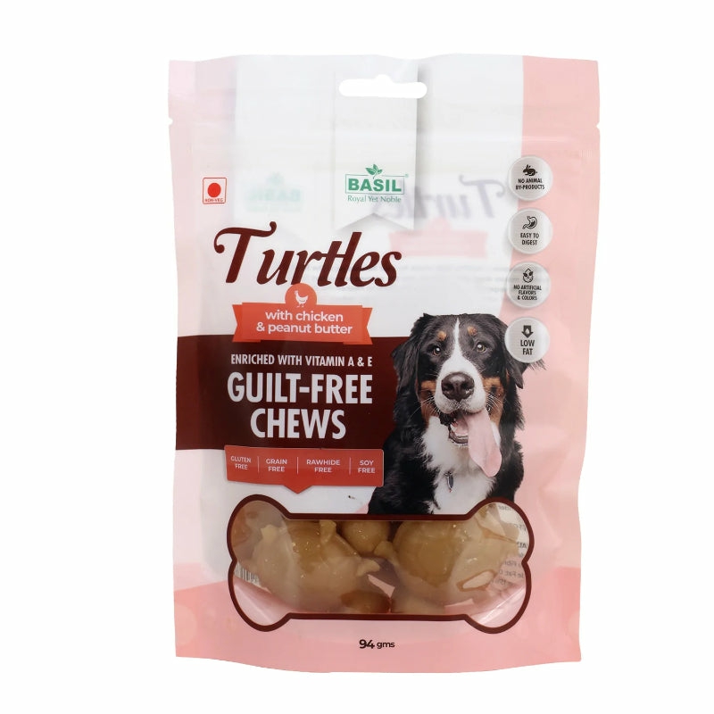 Dog Treats – Guilt-Free Chew Treats – Turtles (94G) Dogs