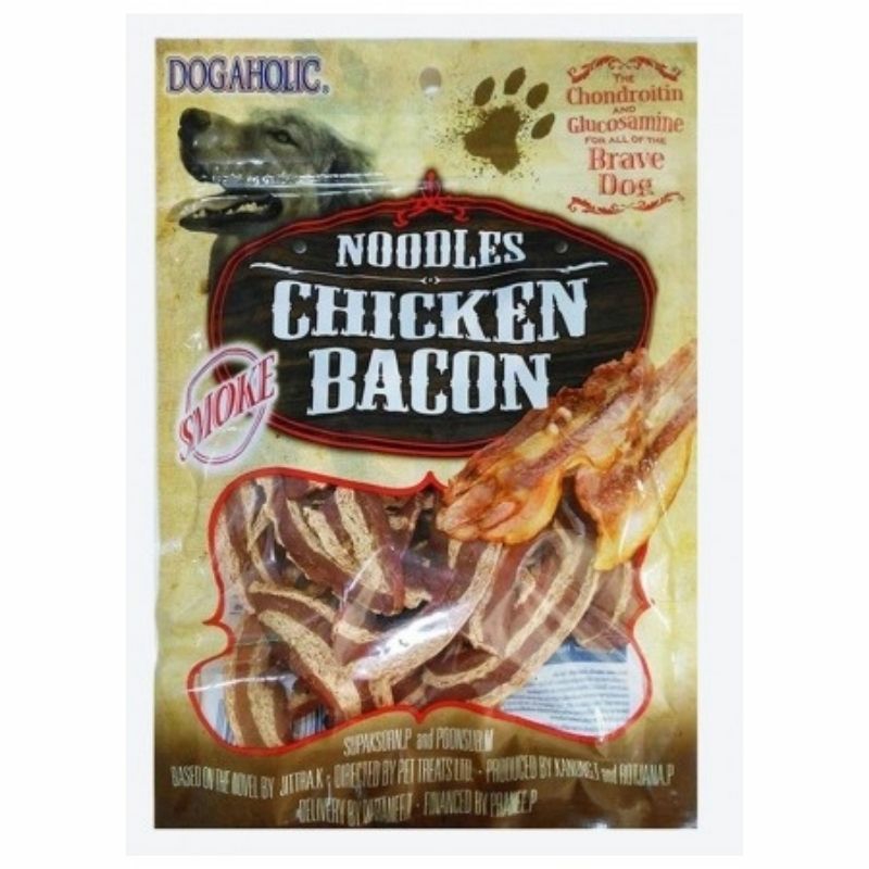 Dog Treats – Noodles Chicken Bacon Strips Smoked (130G) Dogs