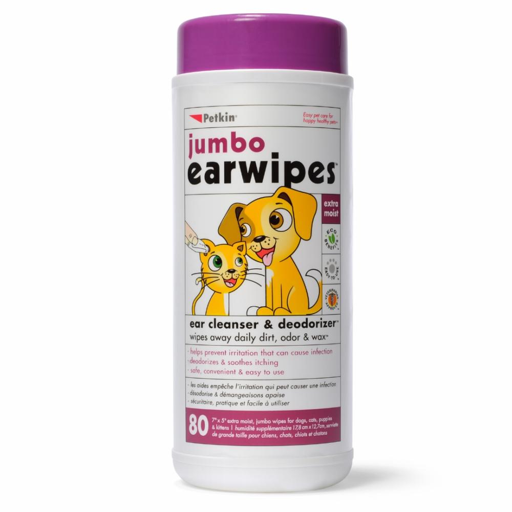 Jumbo Earwipes 80 Wipes Dogs