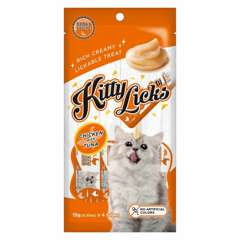 Kitty Licks Cat Treats – Chicken With Tuna (15G X 4 Tubes) Cat