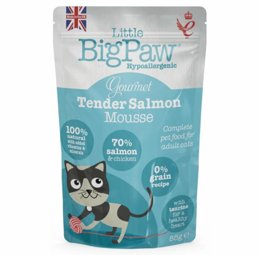 Little Bigpaw Wet Cat Food – Gourmet Salmon Mousse – Pack Of 12 (12 X 85 Gms) Cat