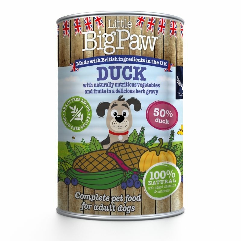 Little Bigpaw Wet Dog Food – Duck Blueberries, Courgettes And Pumpkin – 390G Dogs