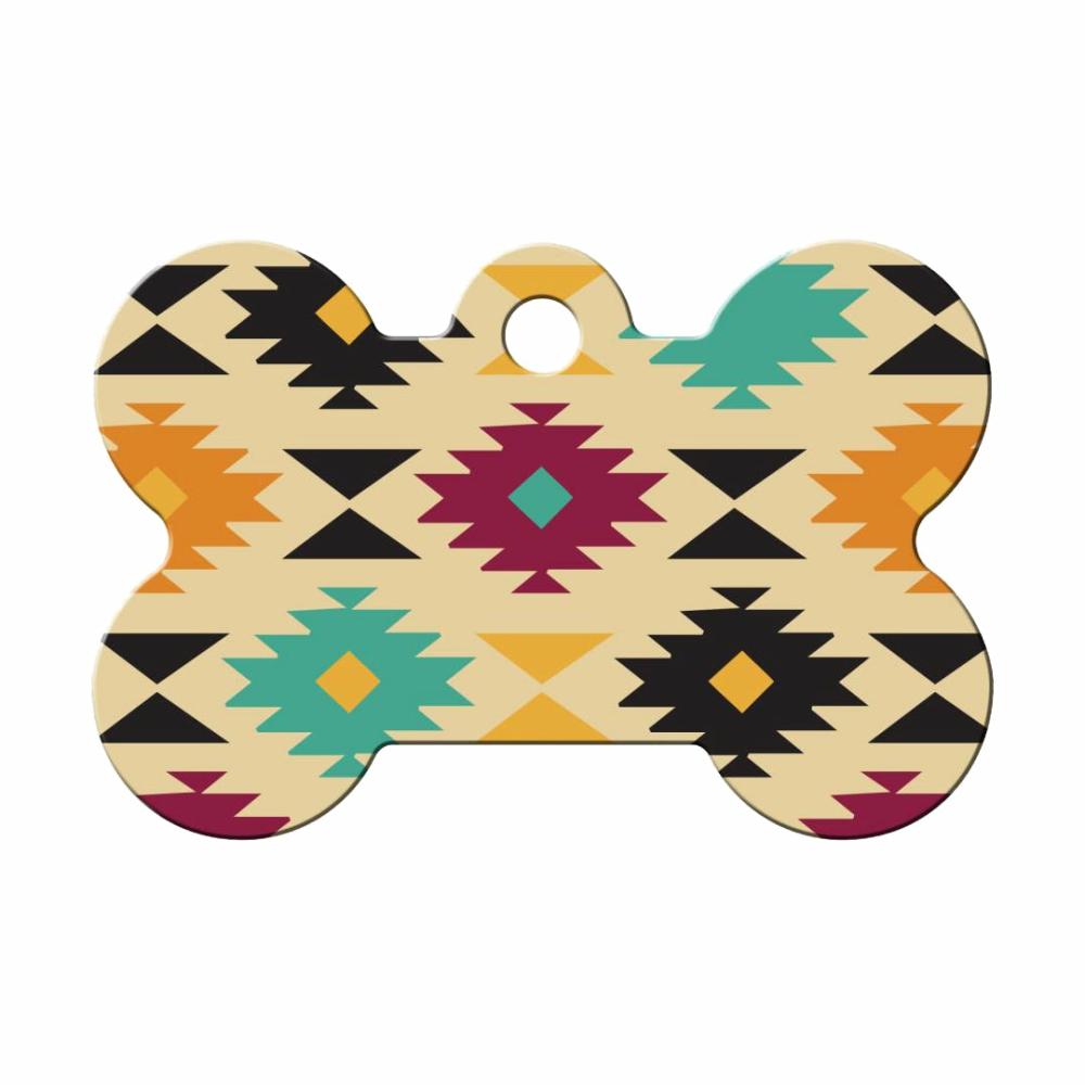 Personalised Pet Tag – Large Bone – Aztec Accessories