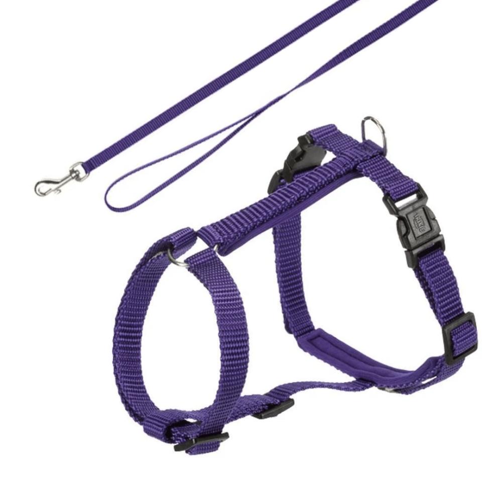 Premium Cat Harness With Leash – Violet – 4Ft. Cat