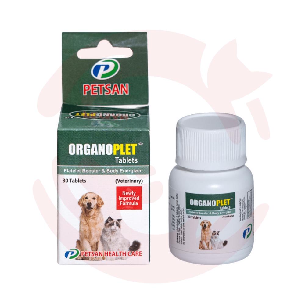 Supplements For Cats & Dogs – Organoplet Platelet Booster & Body Energizer (30 Tabs) Cat