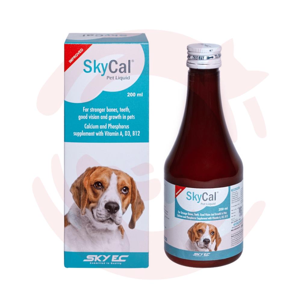 Supplements For Cats & Dogs – Skycal Pet Syrup – Calcium & Vitamin Syrup (200Ml) Cat