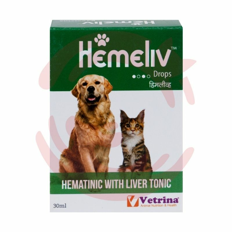 Vetrina Hemeliv Drops Hematinic With Liver Tonic For Dogs And Cats (30Ml) Cat