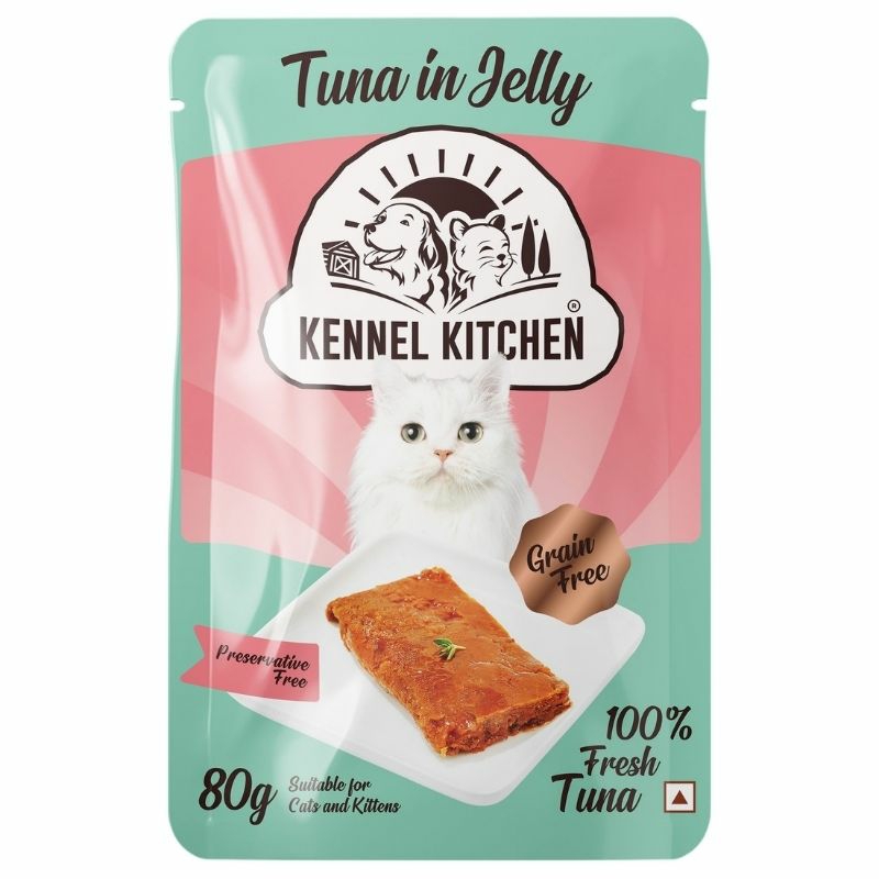 Wet Cat Food For Kittens And Adult Cats – Tuna In Jelly (Pack Of 15 X 80G Pouches) Cat