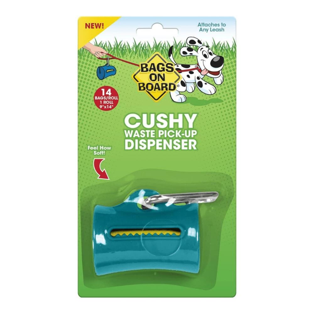 Bags On Board – Cushy Waste Pick Up Dispenser Teal Dogs