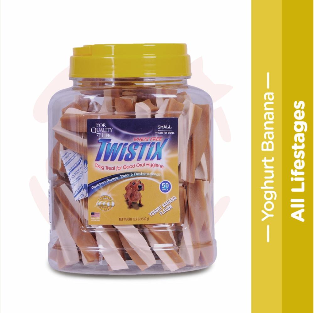 Canister Yogurt Banana Small – 50 Sticks Dental Treats